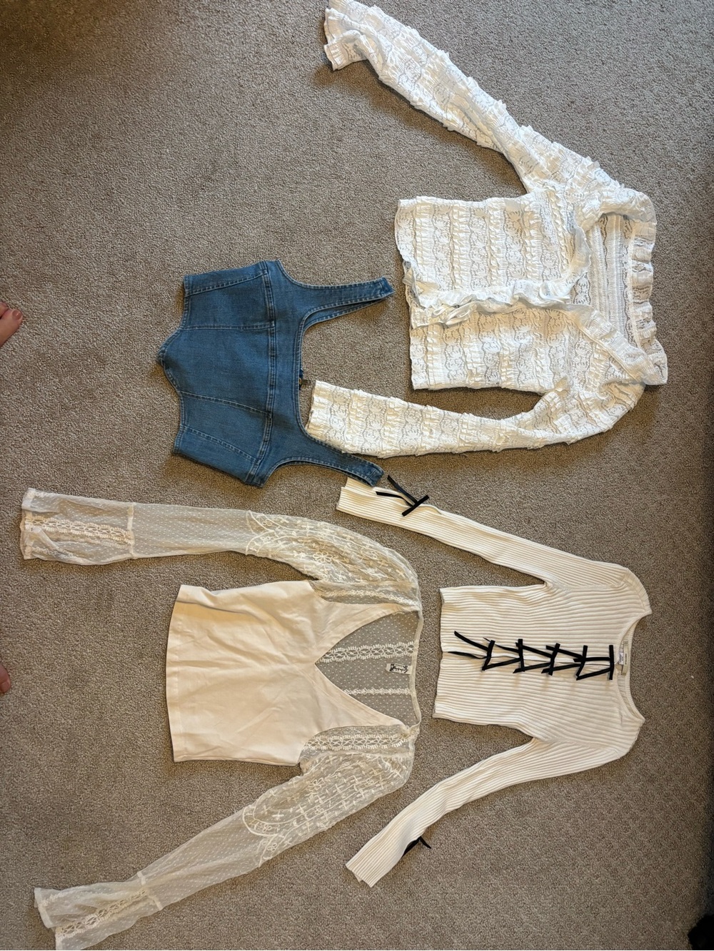 Size small top bundle. Free people. Blue kimchi, SHEIN and other.